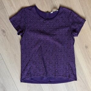 Market & Spruce Purple Short Sleeve Top
